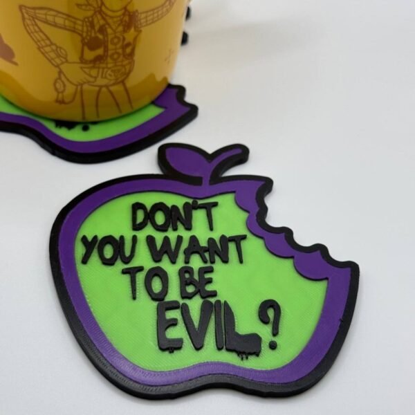 snow white apple coaster