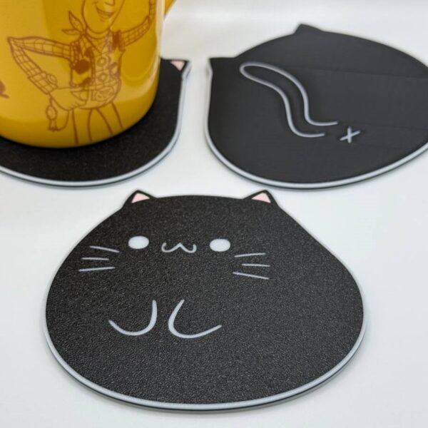 black cat coaster