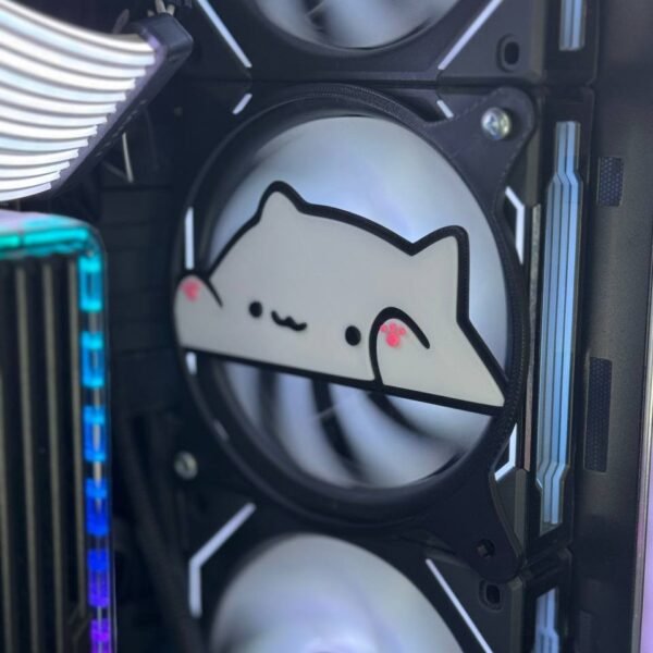 white cat 1 PC Fan